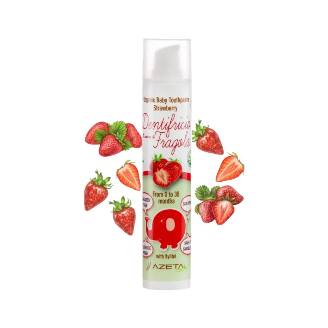 Organic Baby Toothpaste 0–36 Months 50ml – Fluoride Free Gentle Toothpaste for Infants & Toddlers