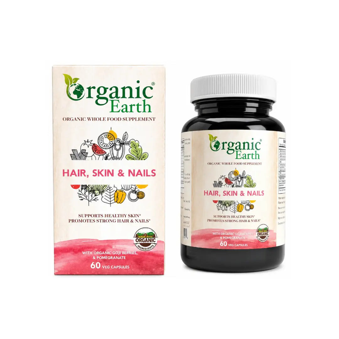 Organic Earth Hair Skin & Nails Capsules 60s – Beauty Support Supplement
