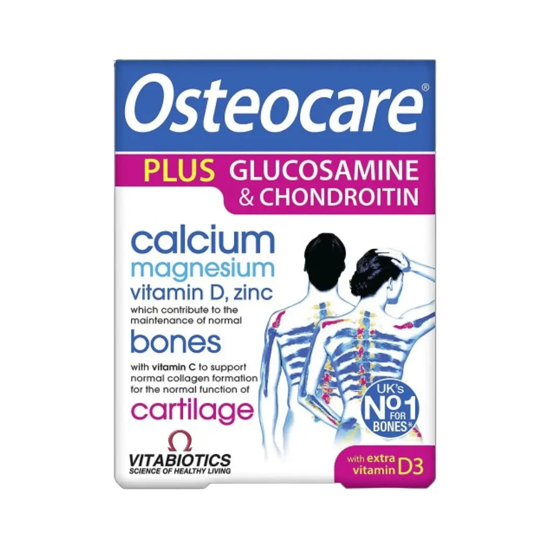 Osteocare Plus Glucosamine & Chondroitin Tablets 60s bone and joint support supplement with calcium, vitamins, glucosamine, and chondroitin for healthy joints and mobility