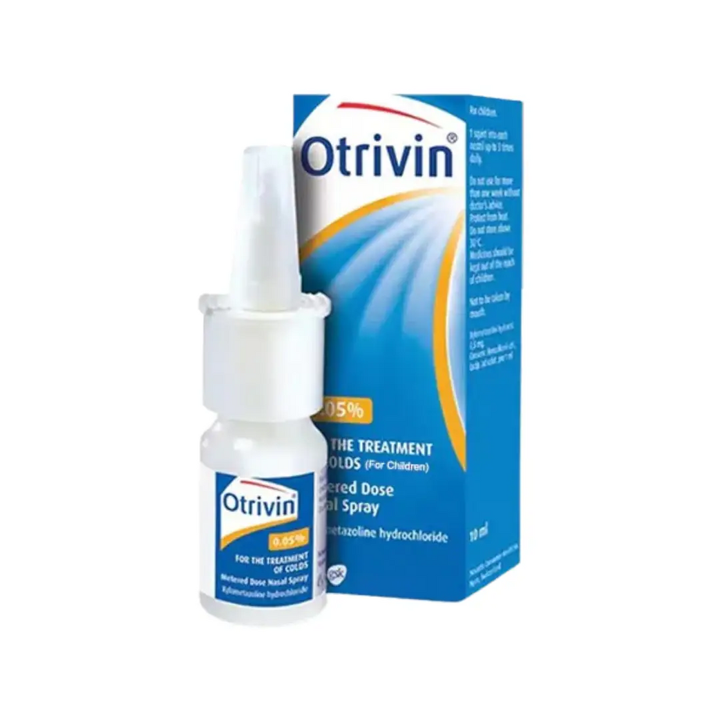 Otrivin 0.05% Nasal Spray 10ml Fast-acting nasal spray for relief from nasal congestion, blocked nose, and sinus discomfort