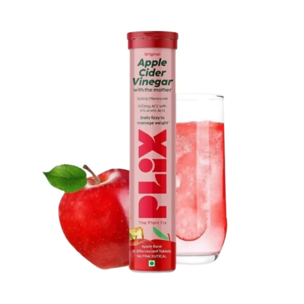 PLIX Apple Cider Vinegar Bubbly Apple Effervescent Tab 15s