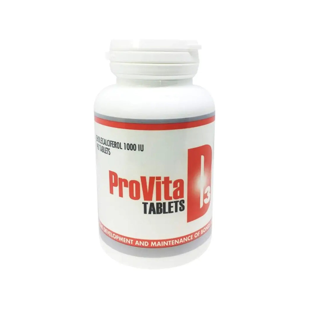 PROVITA Vitamin D3 Tablets 90s for bone health, immune support, and overall wellness