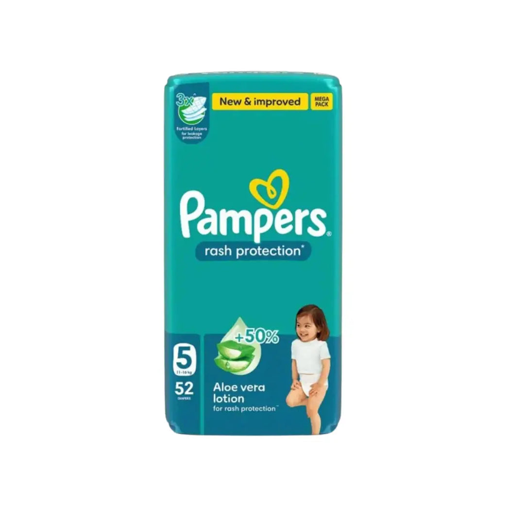 Pampers Rash Protection 5 Diapers 52s