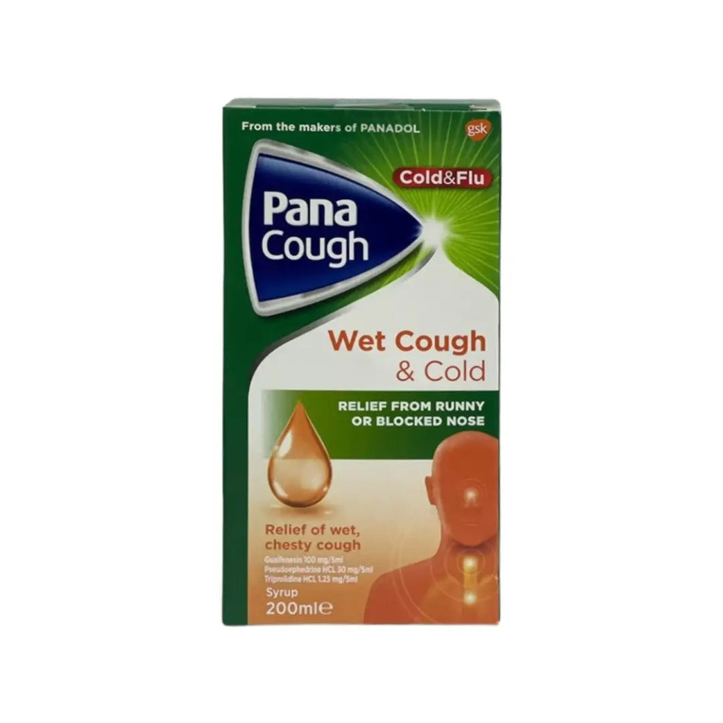 Pana Cough Wet Cough & Cold Syrup 200ml