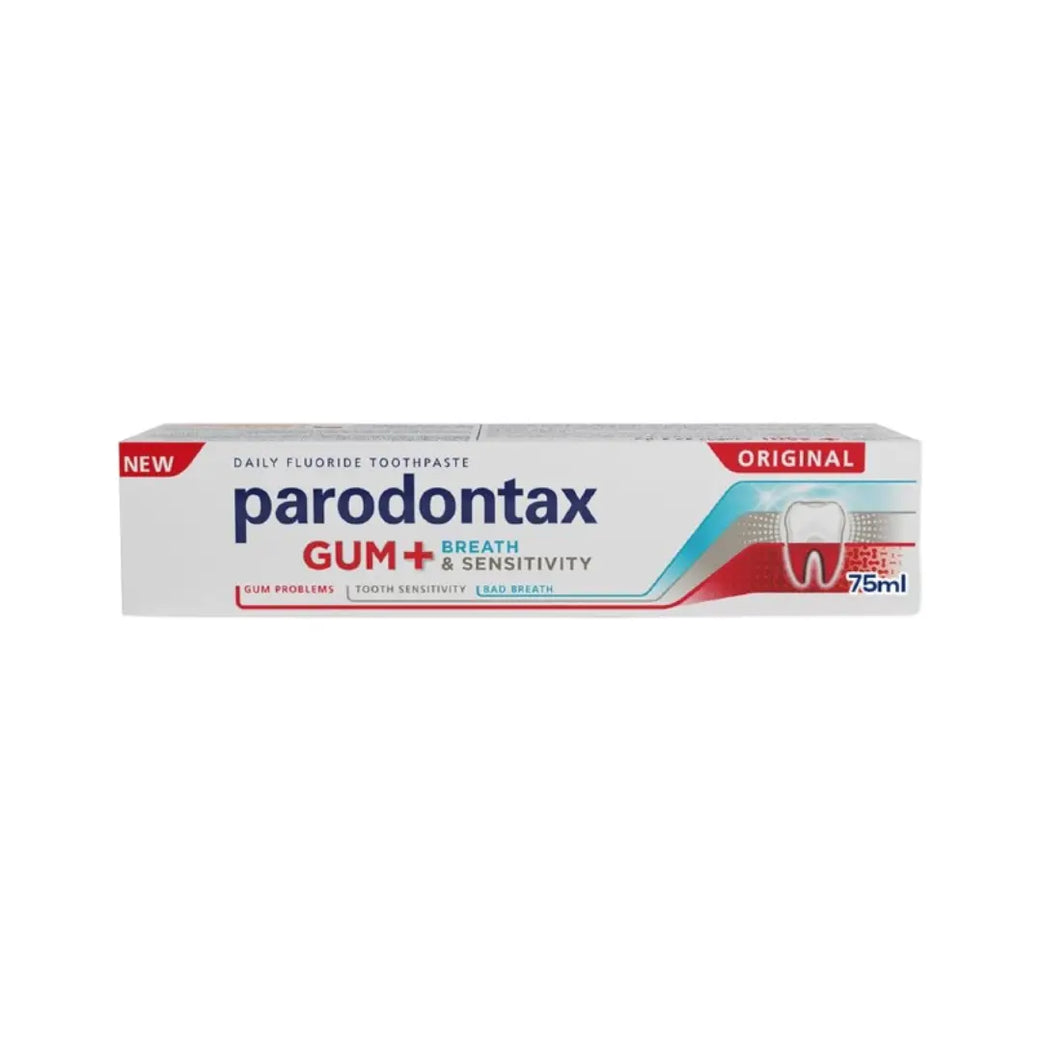 Parodontax Original Gum+ Breath & Sensitivity Toothpaste 75ml | Daily Gum Care & Sensitive Teeth Protection