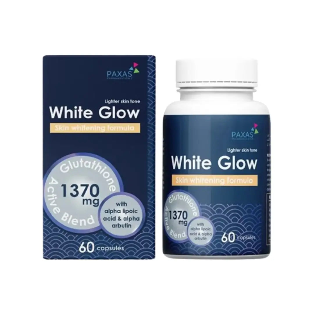 Paxas White Glow Capsules 60s – Glutathione, Collagen & Vitamin C Skin Radiance Supplement