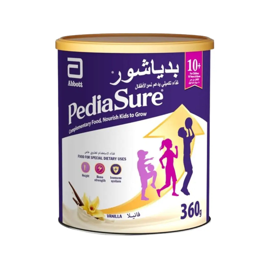 PediaSure 10+ Vanilla Powder 360g – Children’s Nutritional Supplement Drink with Protein, Vitamins & Minerals