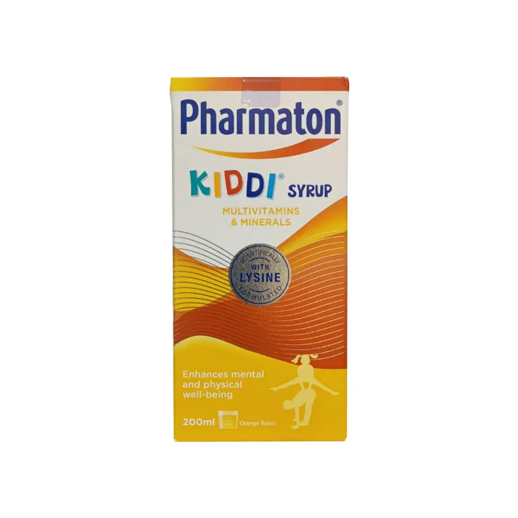 Pharmaton Kiddi Syrup 200ml bottle front view