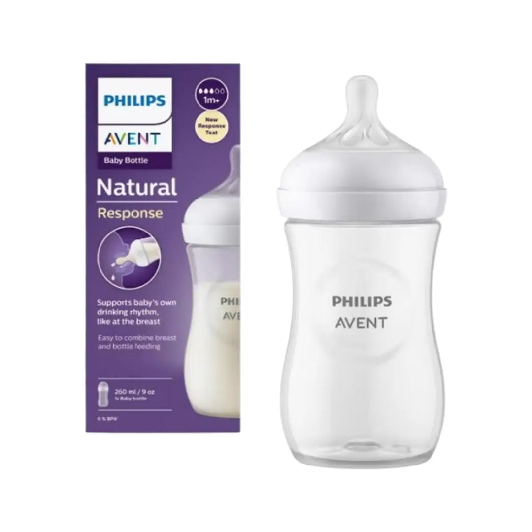 Philips Avent Natural 3.0 Feeding Bottle 260ml SCY903/01 - BPA Free Baby Bottle with Natural Response Teat
