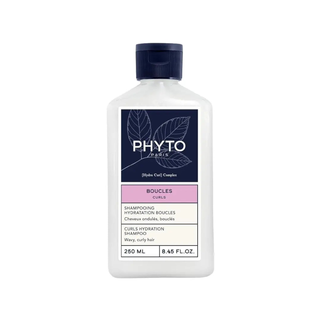 Phyto Curls Hydration Shampoo 250ml | Hydrating Shampoo for Curly & Wavy Hair | Sulfate-Free Curl Definition & Shine Care