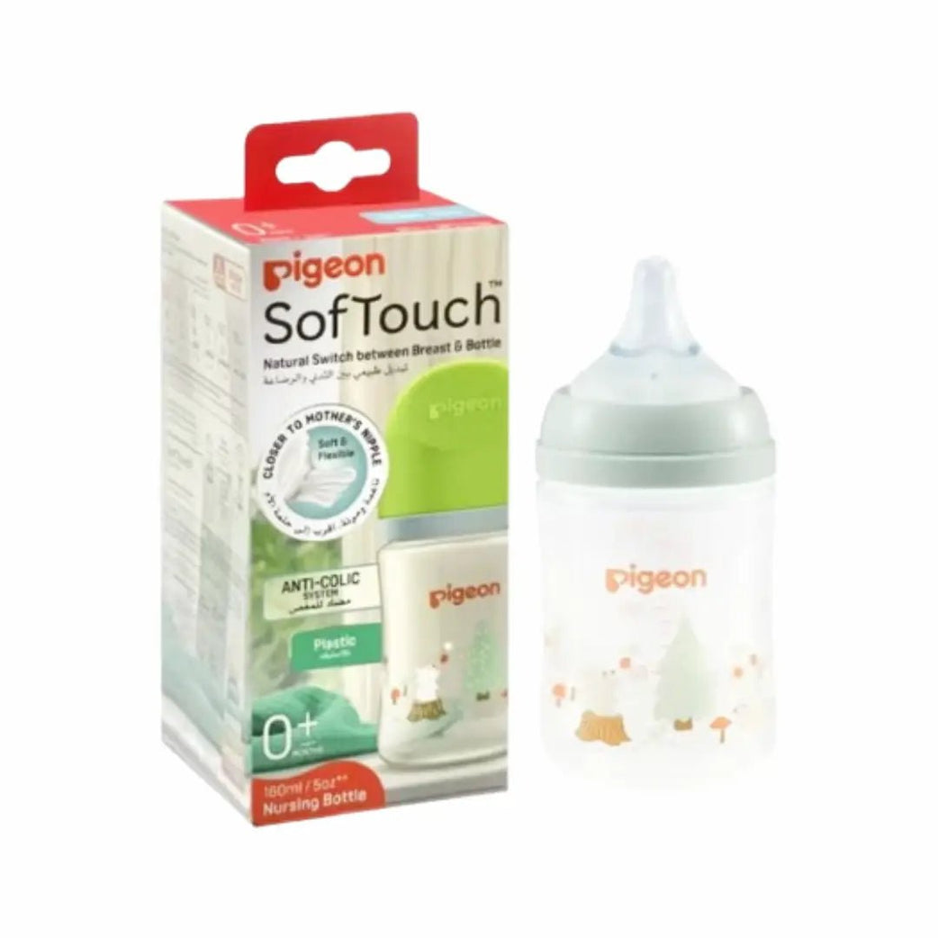 Pigeon Soft Touch Wide Neck  Decorated Nursing Bottle 160ML 0M+ 81228