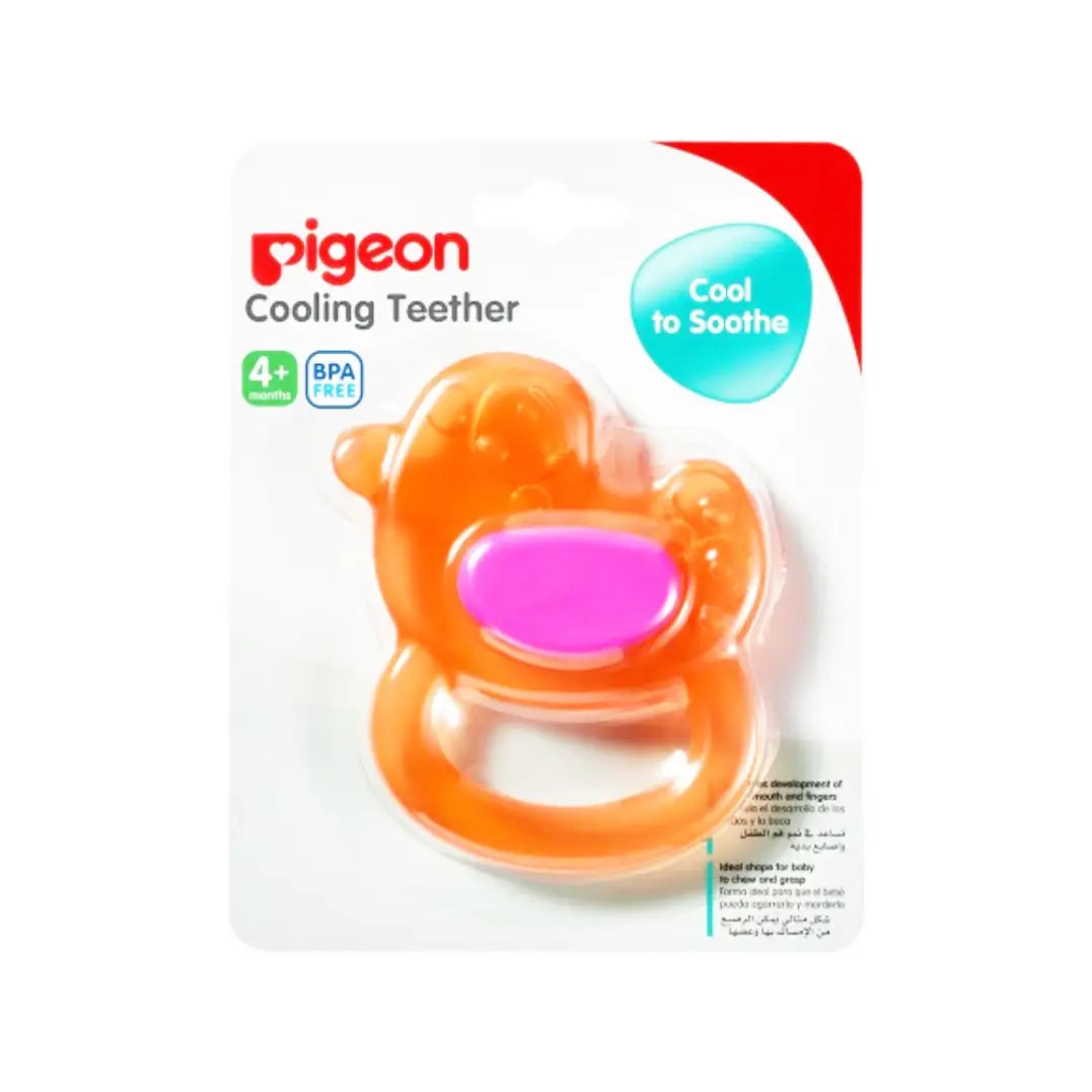 Pigeon Cooling Teether Duck 4+ Months 13899 – Baby Teething Toy with Cooling Effect for Gum Comfort