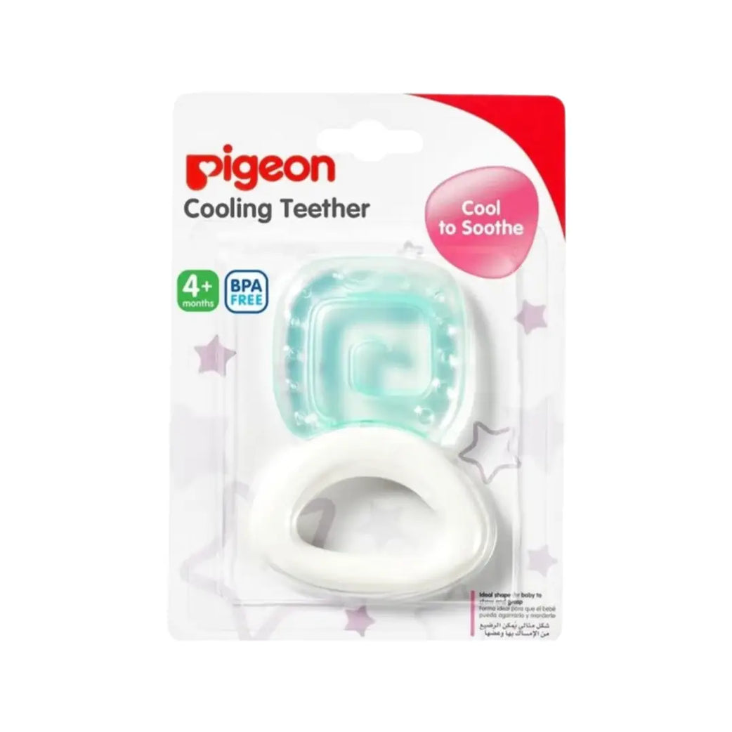 Pigeon Cooling Teether Square 4+ Months 13896 – Baby Teething Toy with Cooling Effect for Gum Comfort