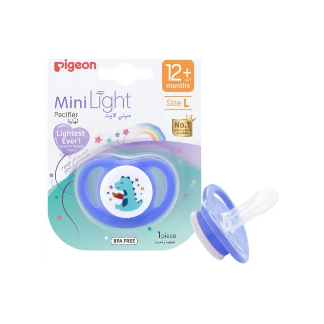 Pigeon MiniLight Pacifier 12+ Months Large 1 Piece – BPA-Free Lightweight Silicone Baby Soother