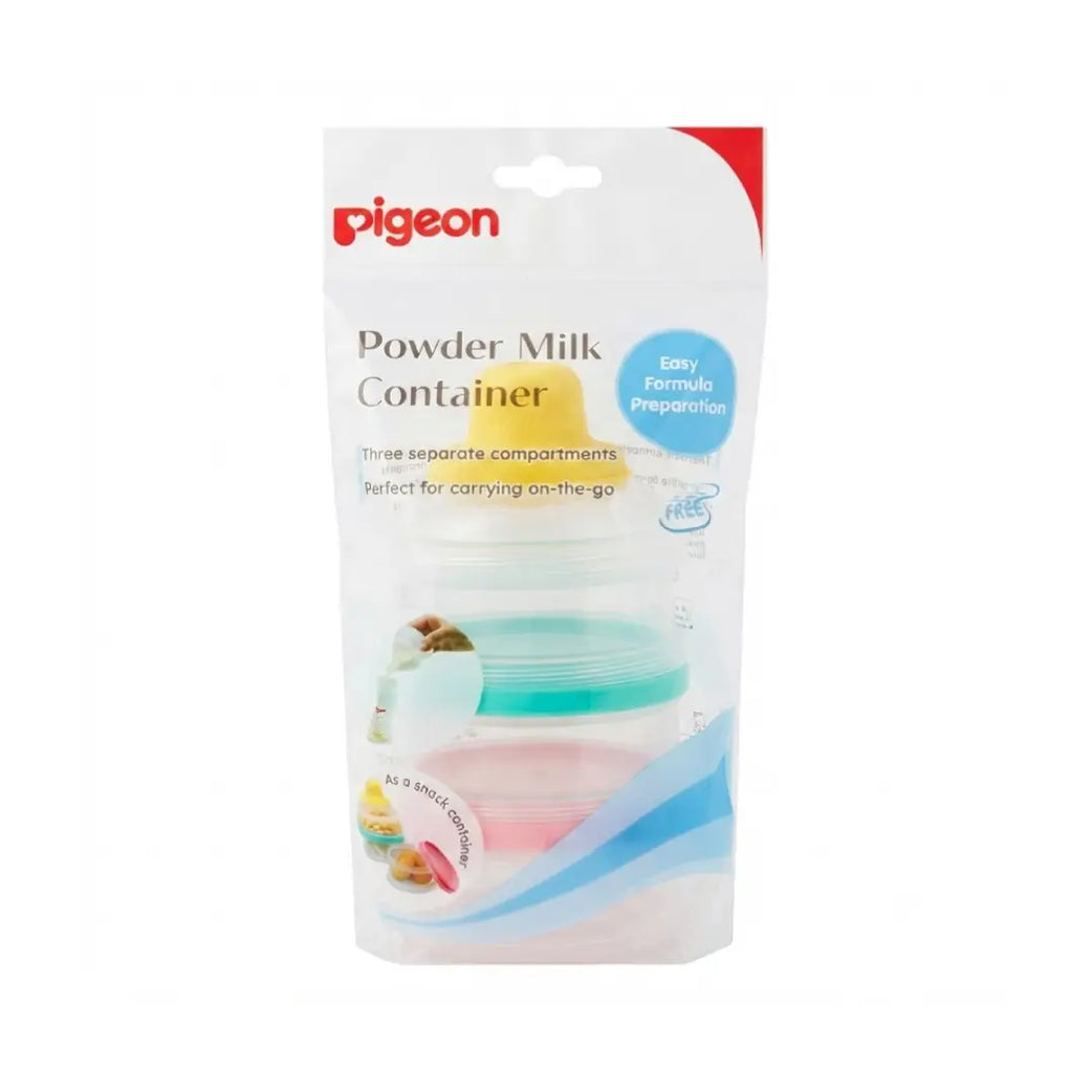 Pigeon Powder Milk Container with 3 Compartments 02208 – Portable Formula Milk Storage Dispenser