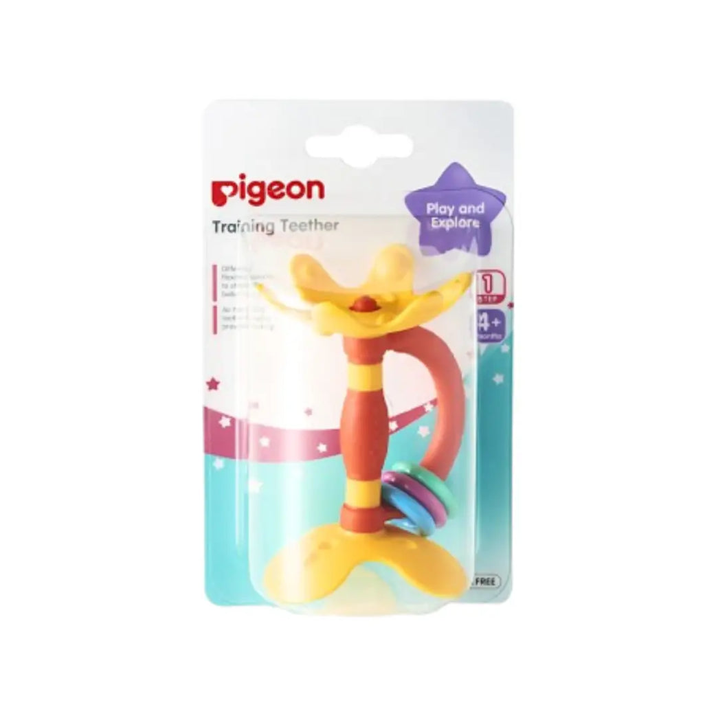 Pigeon Training Teether Step 1 4+ Months 78229 – Baby Teething Toy for Early Gum Massage & Oral Development