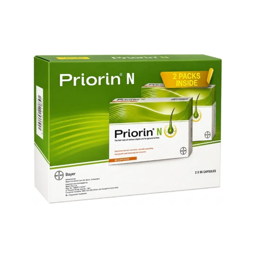 Priorin N Capsules 90s – Hair Nutrition Supplement for Healthy Hair Growth | Buy 1 Get 2nd 50% Off