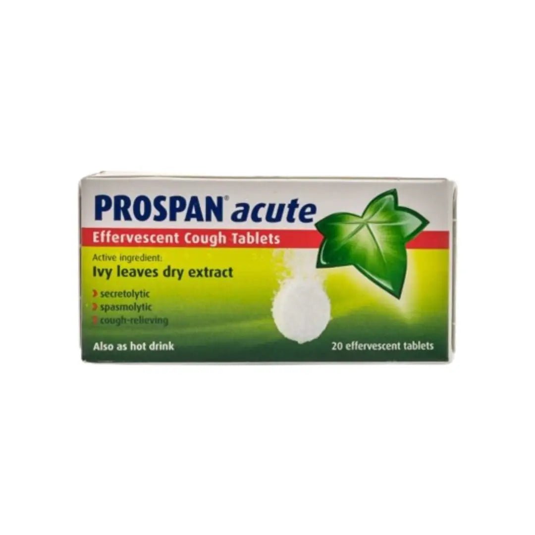 Prospan Effervescent Tablets 20s Natural ivy leaf extract tablets for cough relief and respiratory support