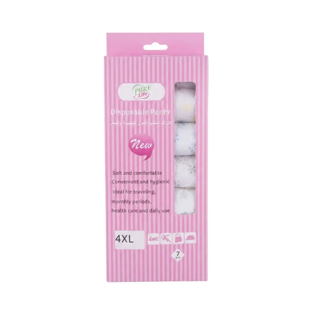 Pure Life Disposable Panty 4XL 7s – Comfortable Disposable Underwear for Women