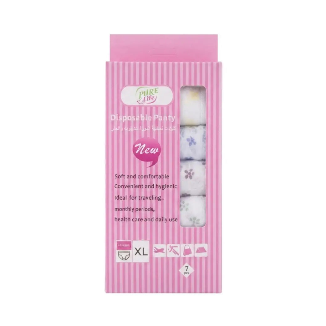 Pure Life Disposable Panty Extra Large 7s – Comfortable Disposable Underwear for Women