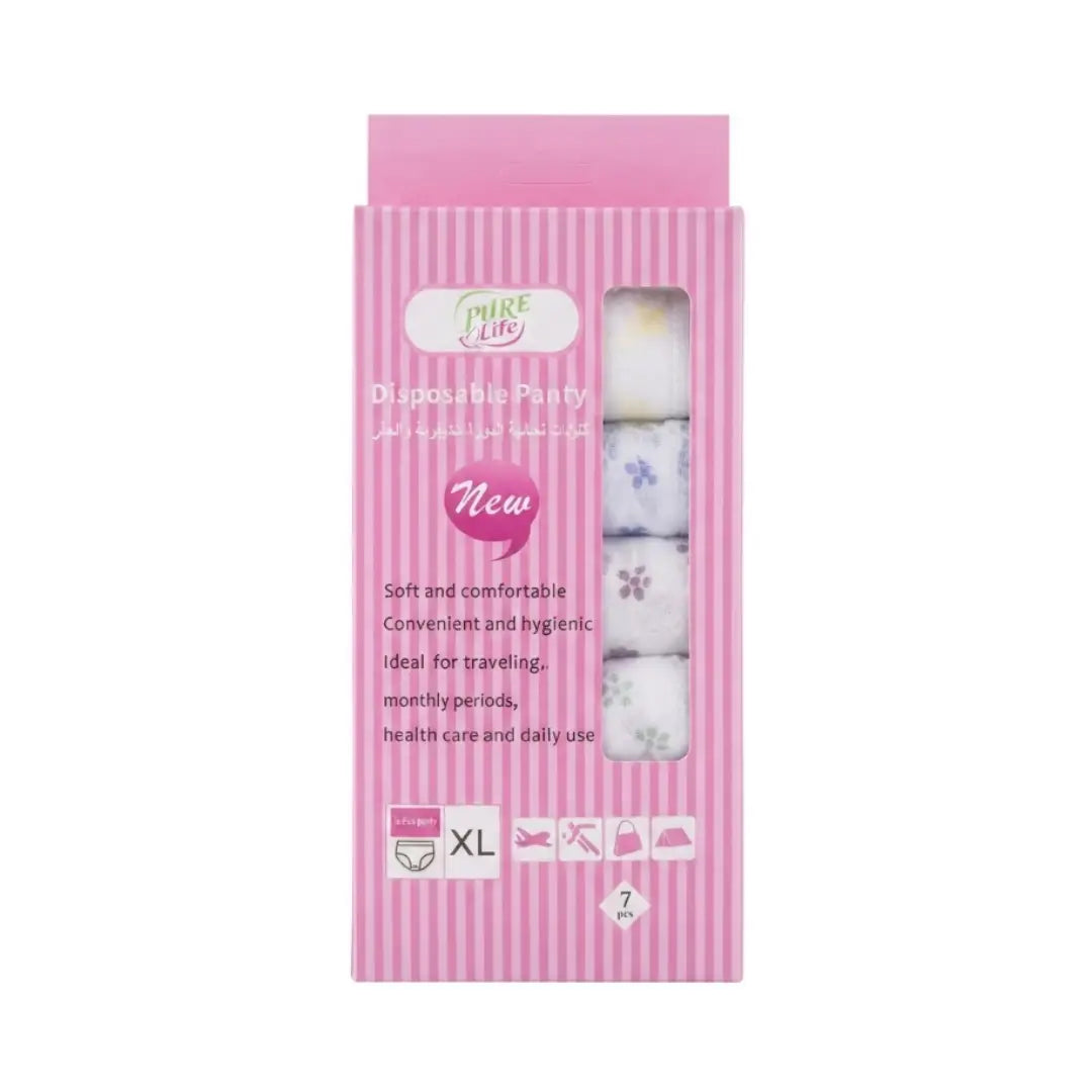 Pure Life Disposable Panty Extra Large 7s – Comfortable Disposable Underwear for Women