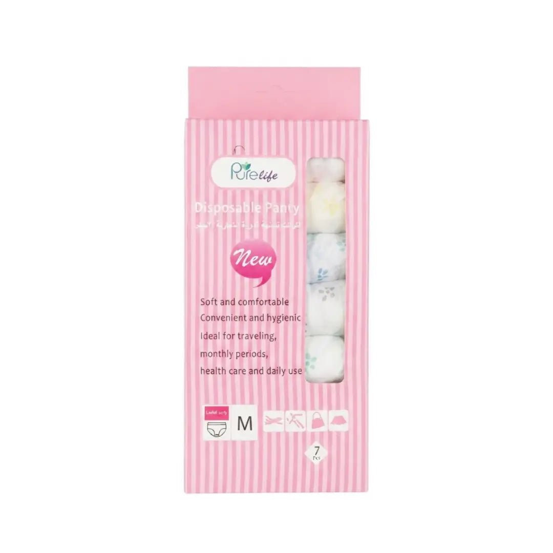 Pure Life Disposable Panty Medium 7s – Comfortable Disposable Underwear for Women