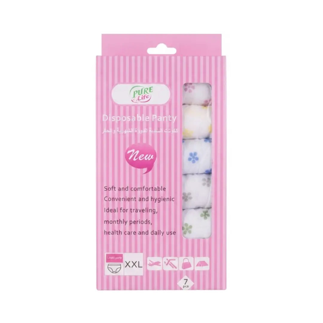 Pure Life Disposable Panty XXL 7s – Comfortable Disposable Underwear for Women