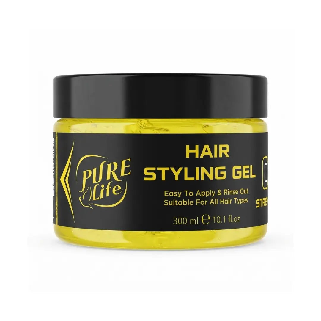 Pure Life Hair Styling Gel 03 Strong Hold Yellow 300ml – Long-Lasting Hair Gel