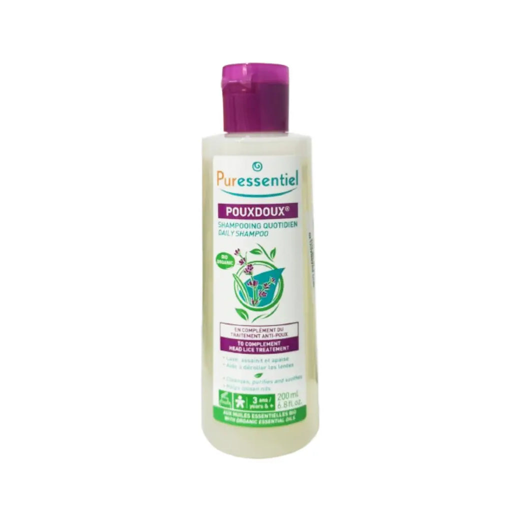 Puressentiel Pouxdoux Daily Shampoo 200ml | Soothing Anti-Lice Hair Care Shampoo | Organic Essential Oils