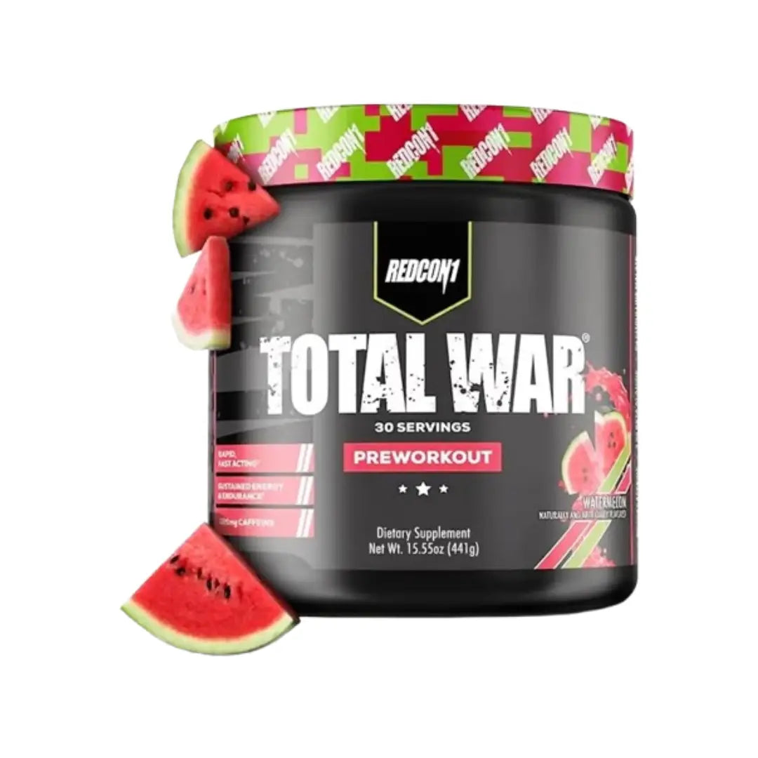 Redcon1 Total War Pre-Workout Watermelon 441g (30 Servings) | Energy, Focus & Endurance Sports Nutrition Powder