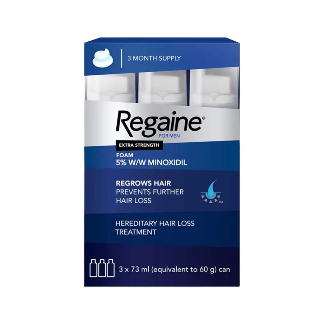 Regaine for Men Extra Strength 5% Foam 3 x 73 Ml Offer Pack