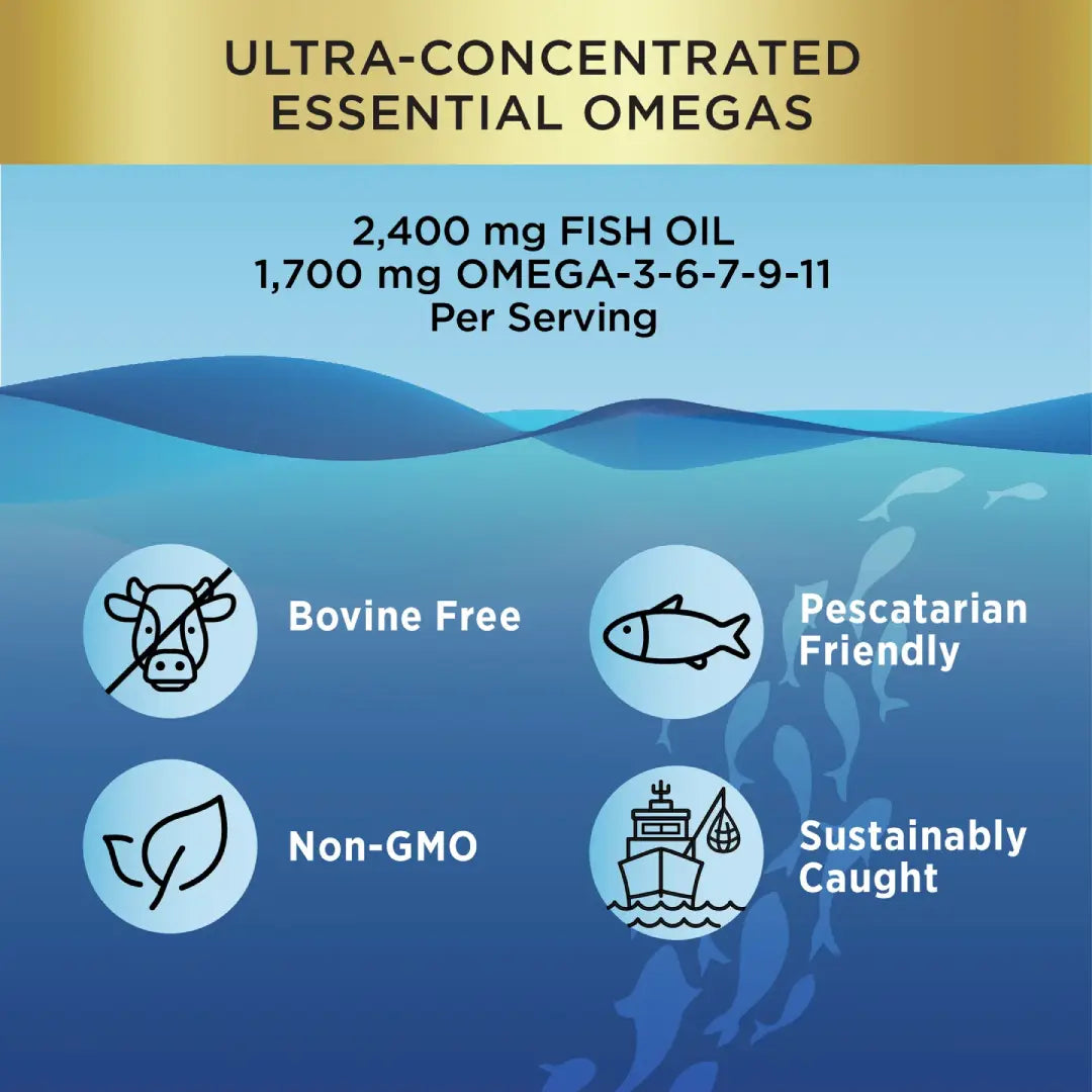 RenewLife Norwegian Gold Critical Omega Softgels 60s – Omega-3 Fish Oil Supplement