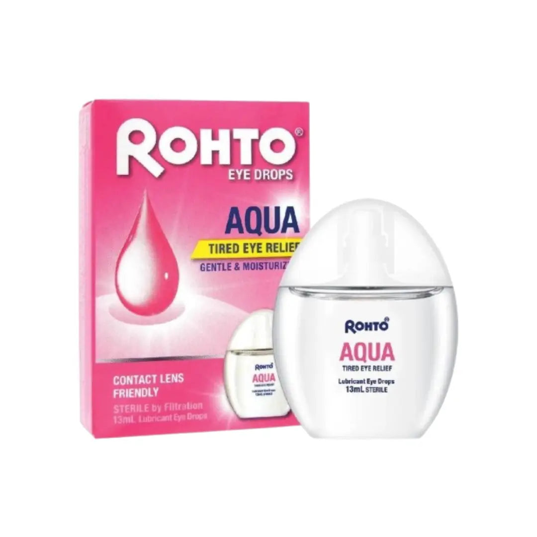 Rohto Aqua Relief Eye Drops 13ml – Hydrating Eye Lubricant Drops for Dry & Tired Eye Comfort
