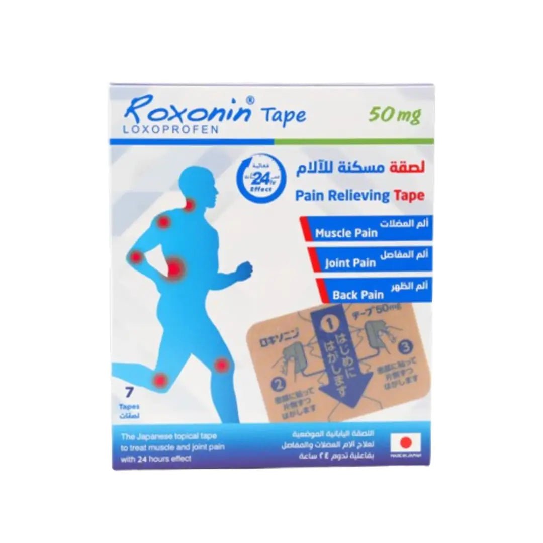 Roxonin Tape 50mg Patch 7s Topical pain relief patch for muscle and joint discomfort