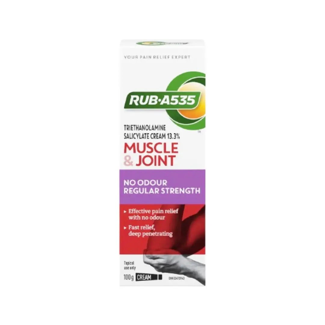 Rub A535 Muscle & Joint No Odour Cream 100g - Fast Absorbing Pain Relief Cream