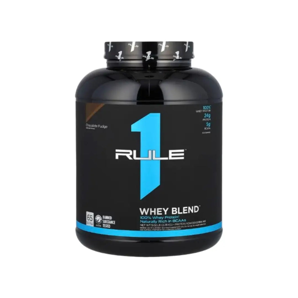 RULE 1 Whey Blend Chocolate Fudge 5LB Serv 65