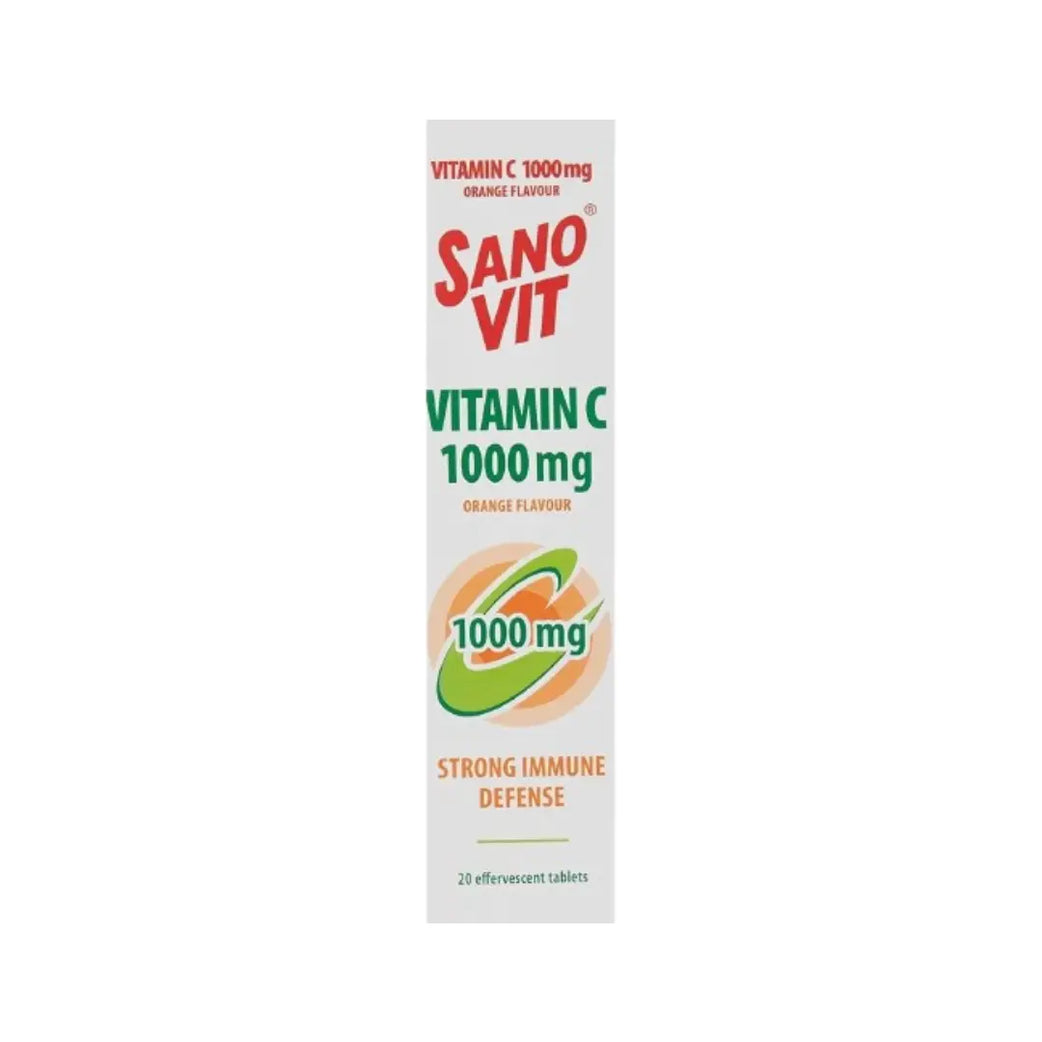 SANOVIT Vitamin C Effervescent Orange Tablets 20s for immune support and antioxidant benefits