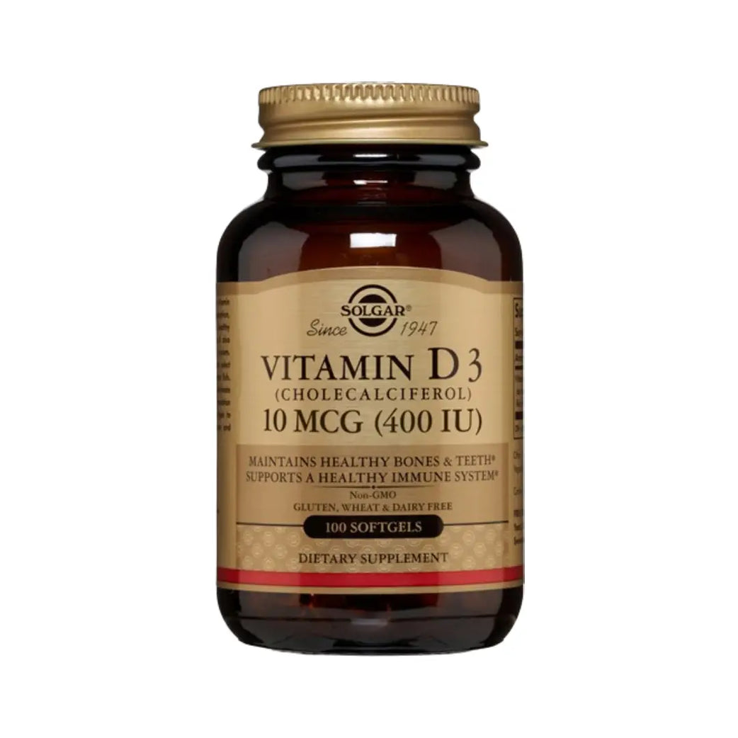 SOLGAR Vitamin D3 400IU Softgel 100s