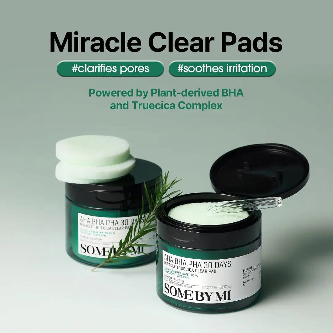 SOME BY MI Miracle Truecica Clear Pad 125ml – Exfoliating & Soothing Facial Toner Pads