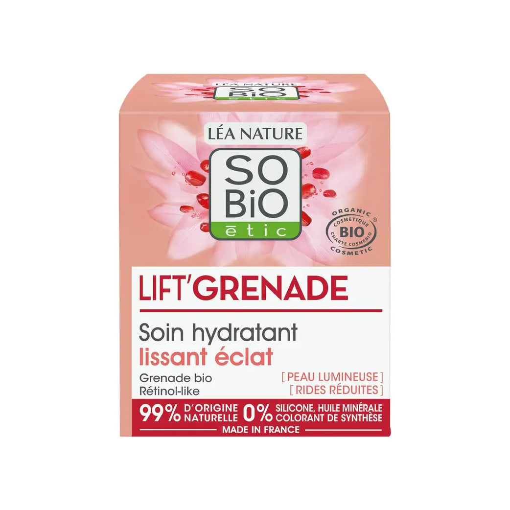 SO'BiO étic Lift Smooth + Glow Cream 50ml – Organic Pomegranate Radiance Moisturizer