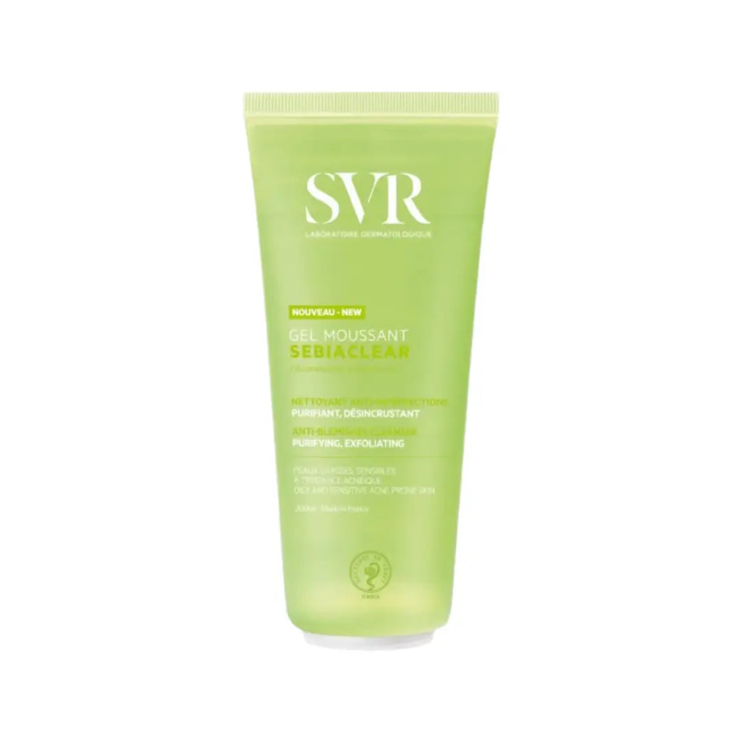 SVR Sebiaclear Gel Moussant 200ml | Purifying Foaming Cleanser for Oily & Acne-Prone Skin