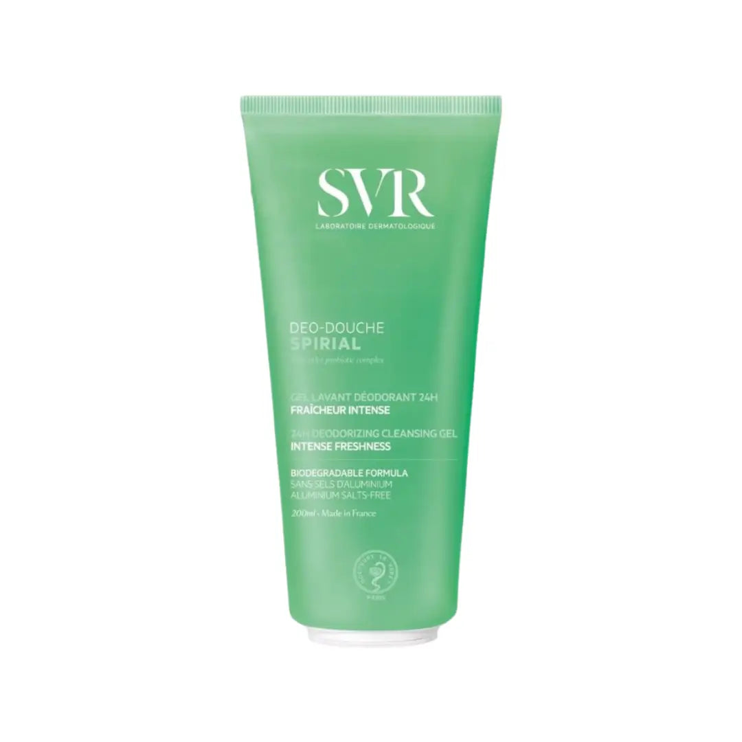SVR Spirial Gel Deodorant 200ml | 2-in-1 Fresh Shower Gel & Deodorant with 24H Odor Control