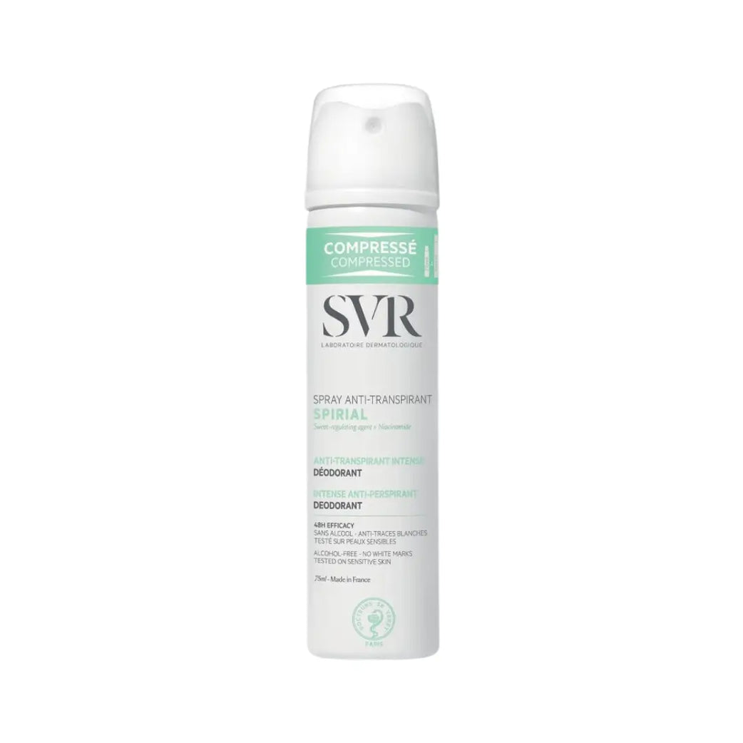 SVR Spirial Anti-Transpirant Spray 75ml | 48H Deodorant Spray for Excessive Sweating & Sensitive Skin