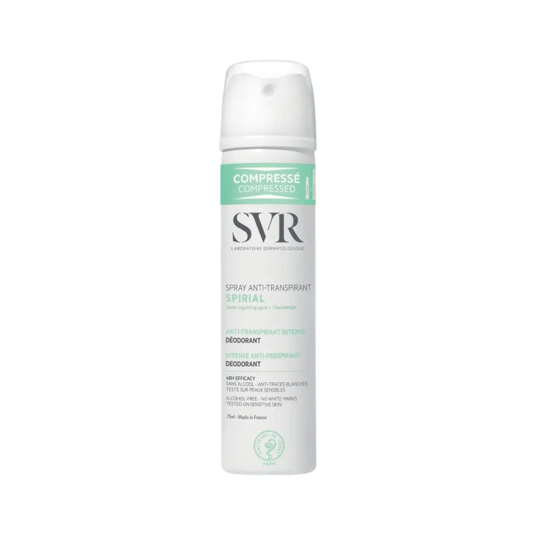 SVR Spirial Anti-Transpirant Spray 75ml | 48H Deodorant Spray for Excessive Sweating & Sensitive Skin