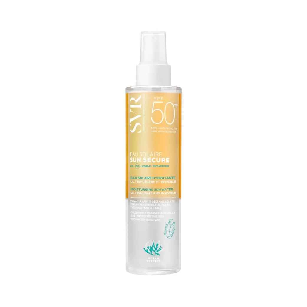 SVR Sun Secure Protection Water SPF50+ 200ml | High Protection Sunscreen Mist for Sensitive Skin