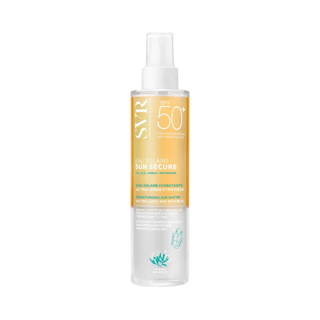 SVR Sun Secure Protection Water SPF50+ 200ml | High Protection Sunscreen Mist for Sensitive Skin