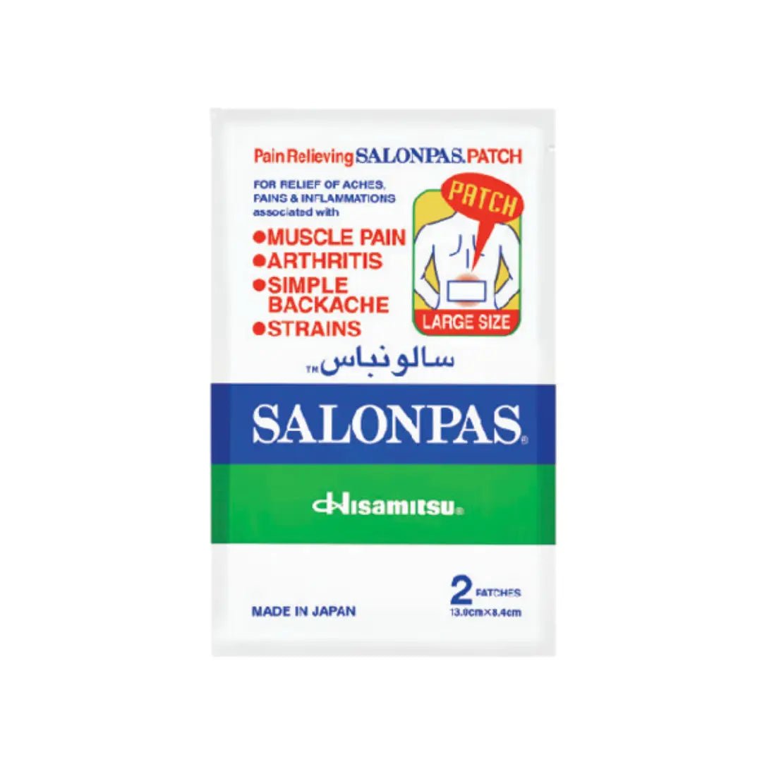 Salonpas Pain Relief Patch Large 13cm x 8.4cm Adhesive patch for muscle and joint pain relief