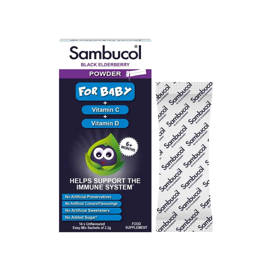 Sambucol For Baby Vitamin C + D Sachets 14s – Vitamin C & D Supplement