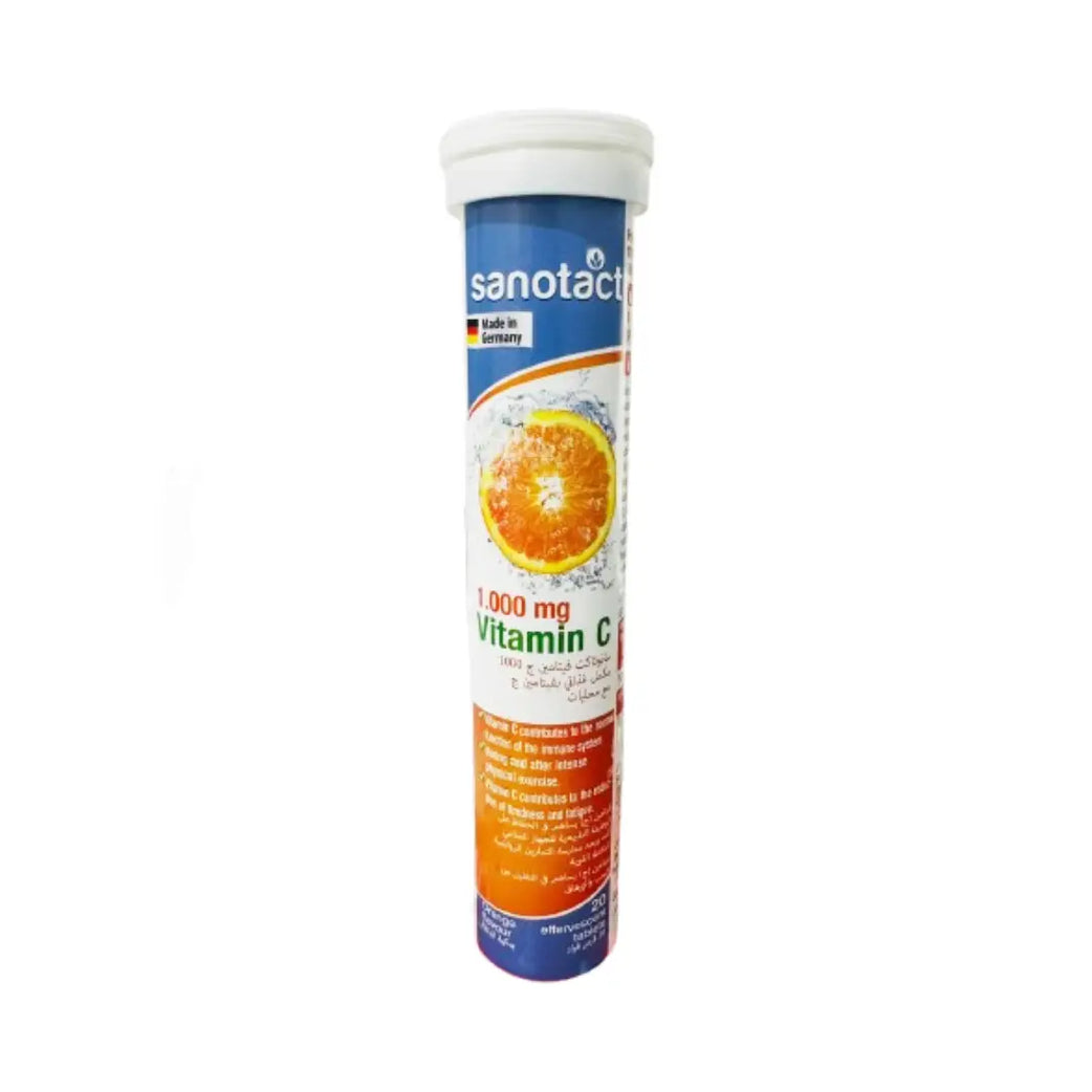 Sanotact Vitamin C Orange Flavour 1000MG Effervescent Tab 20s