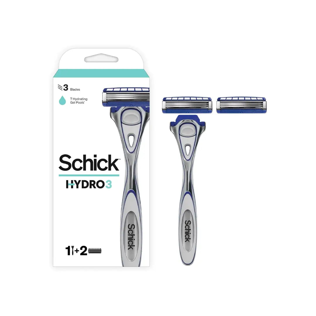 Schick Hydro 3 Razor Kit with 2 Cartridges